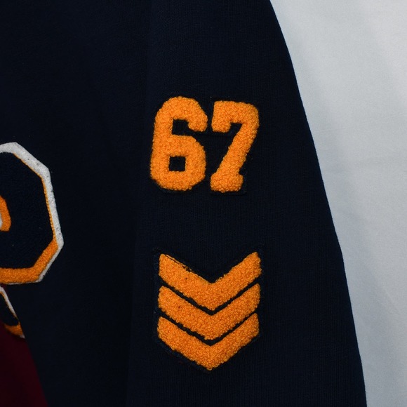 Polo Ralph Lauren “P” Patch Varsity Sweatshirt Sweater Navy Size: SP 0224!!! - Picture 6 of 12